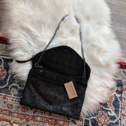 J. Crew Sparkle Suede Clutch/Chain Bag - New