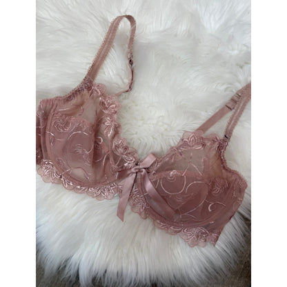 Pink Lace Bra - 38D