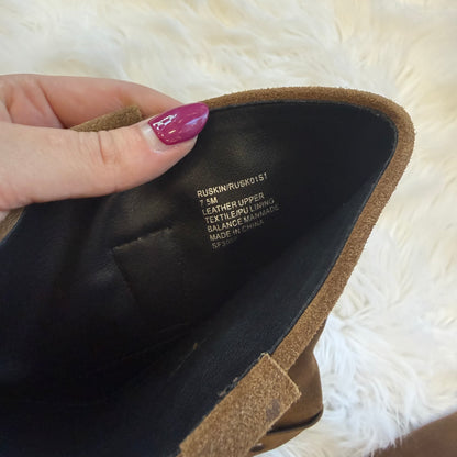 Steve Madden Suede Buckle Square Toe Boots - 7/7.5