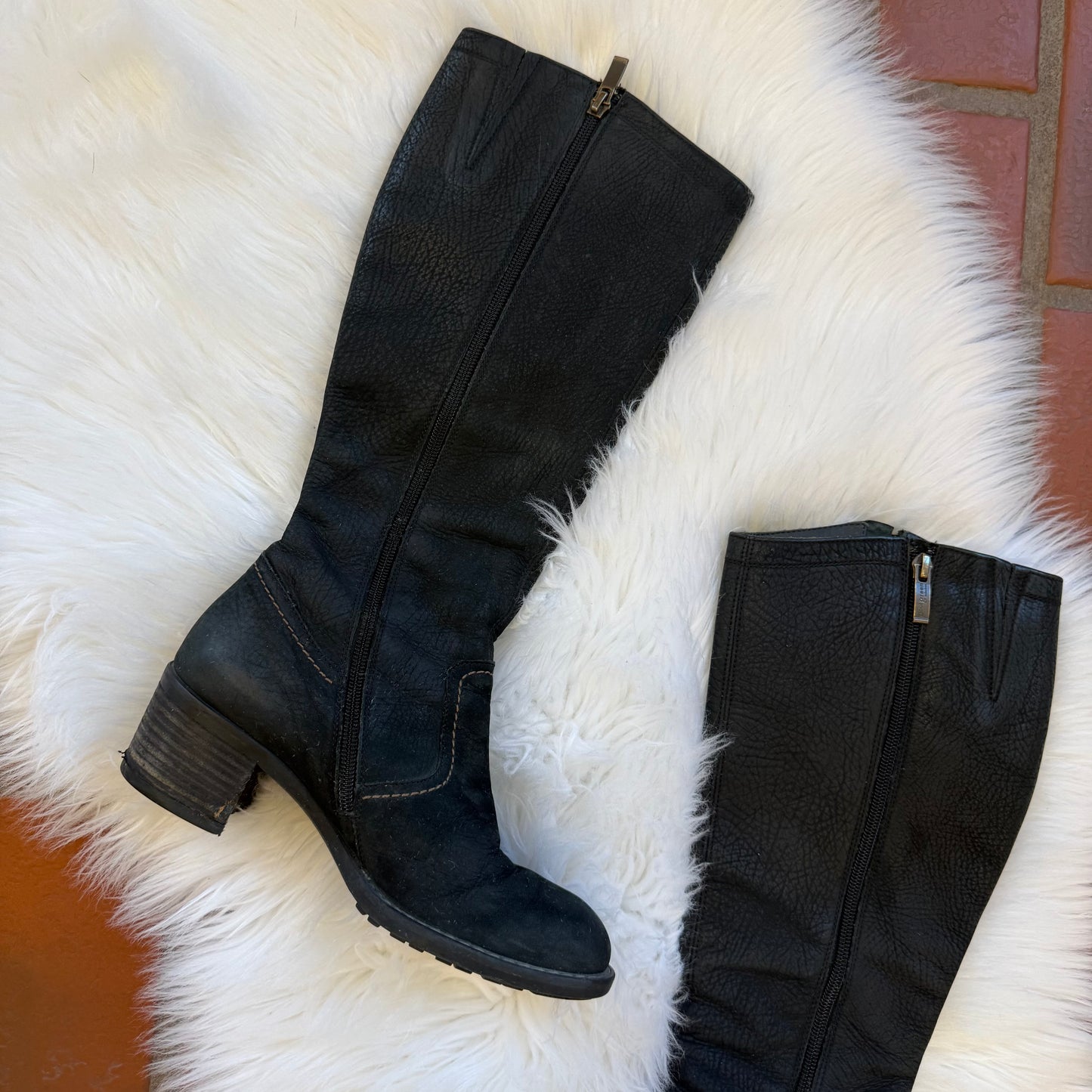 Paul Green Designer Leather Boots - 6.5/7, Narrow Calf