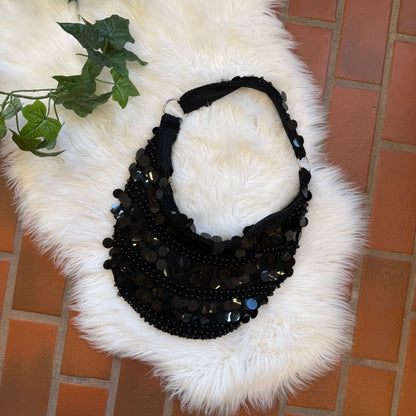 Vintage Y2K Black Slouch Sparkle Bag