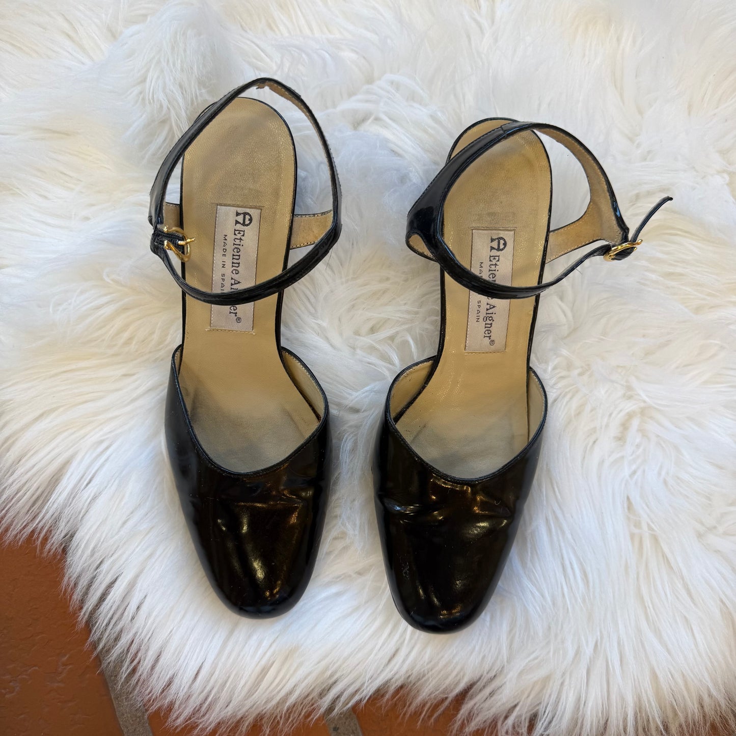 Etienne Aigner Designer Made in Spain Mary Janes - Size 8.5