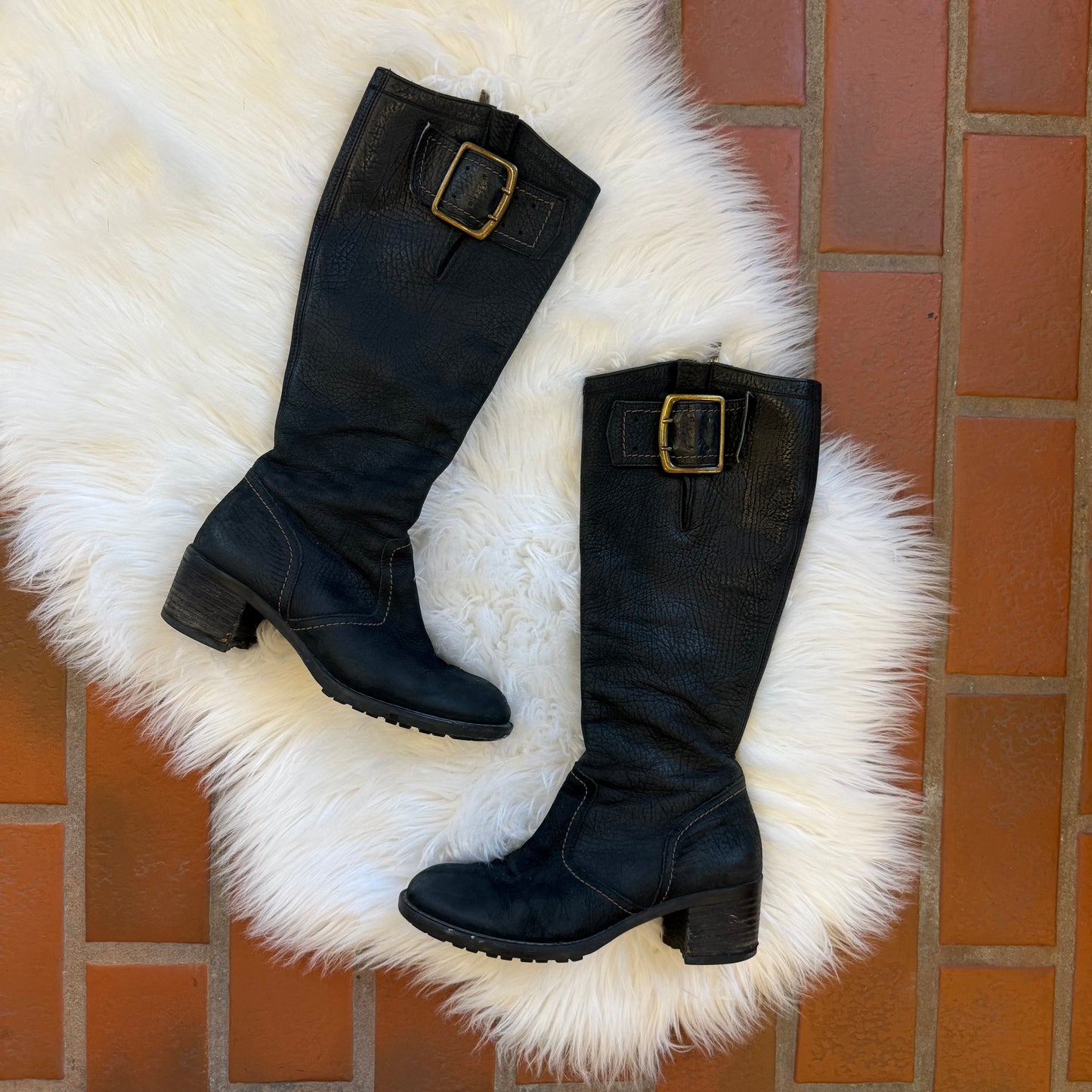 Paul Green Designer Leather Boots - 6.5/7, Narrow Calf