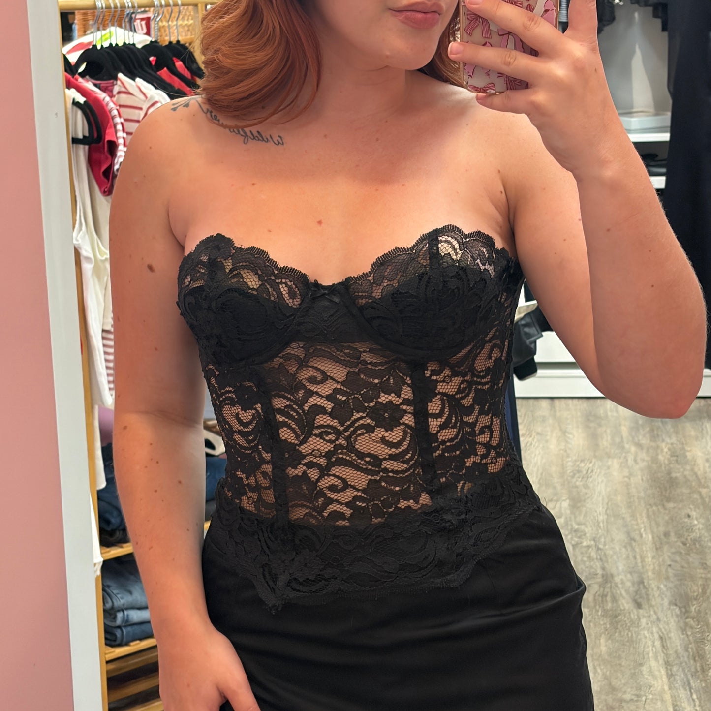 Victoria's Secret Vintage 1980s Black Lace Bustier - XS/S
