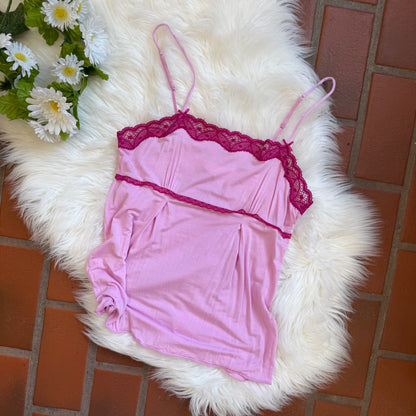 Victoria's Secret Vintage Y2K Soft Lace Trim Camisole - Size XS/S
