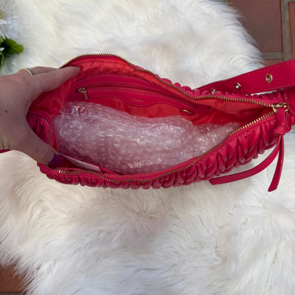 Pink Faux Vegan Leather Shoulder Bag - New