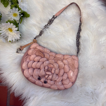 Brighton Vintage RARE Flower Leather Pink Mini Handbag - New