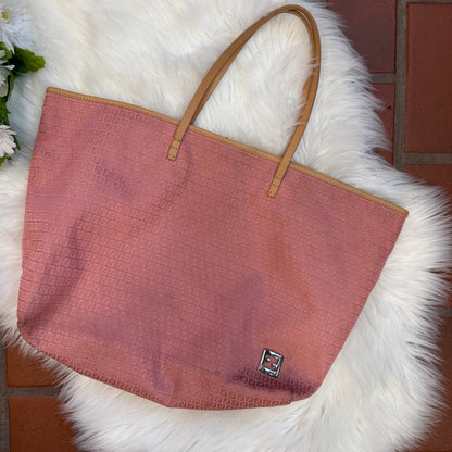 Fendi Authentic Vintage Monogram Pink Tote - Excellent Condition