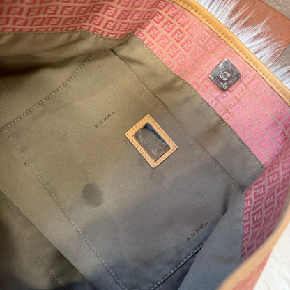 Fendi Authentic Vintage Monogram Pink Tote - Excellent Condition