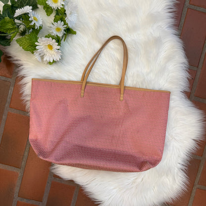 Fendi Authentic Vintage Monogram Pink Tote - Excellent Condition