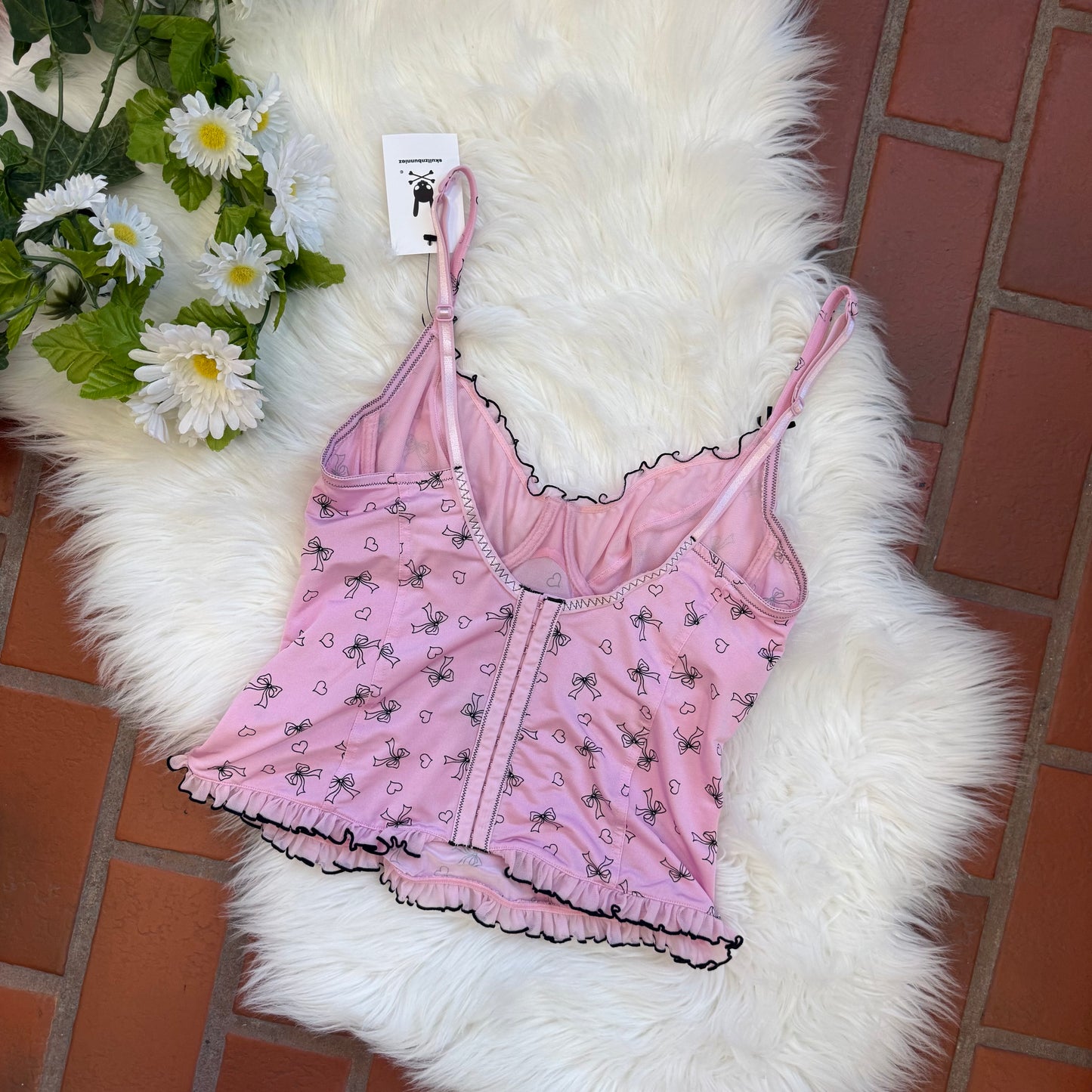 Victoria's Secret Vintage 2000s Bow Satin Camisole Top - Size M/L