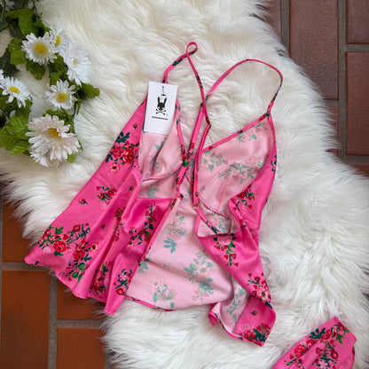 Victoria's Secret 2 Pc Floral Lingerie Set - M/L