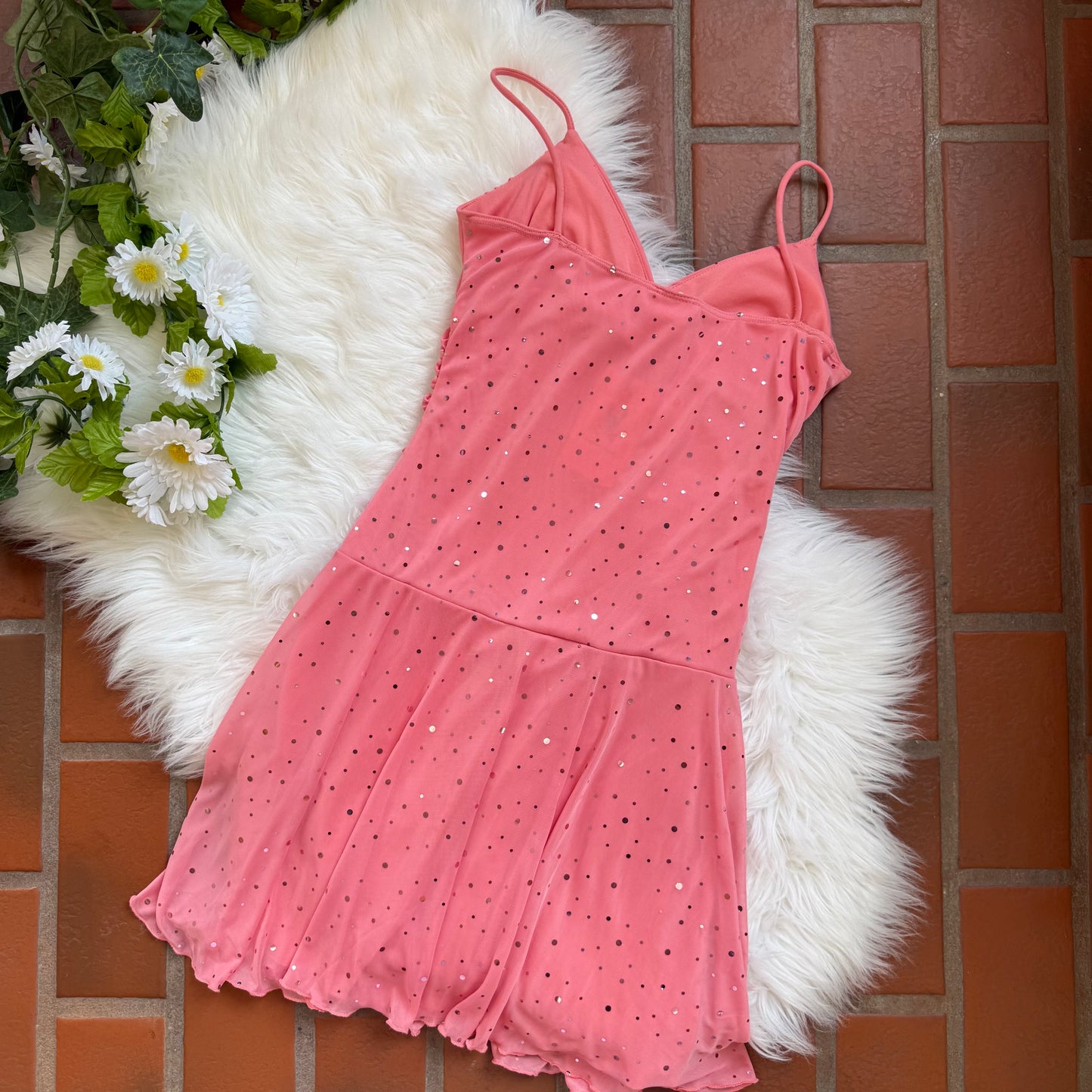 Vintage 1990s Pink Sparkle Gown - Size S, M, L