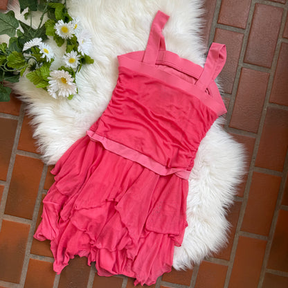 Vintage Y2K Pink Sparkle Gown - Size S/M