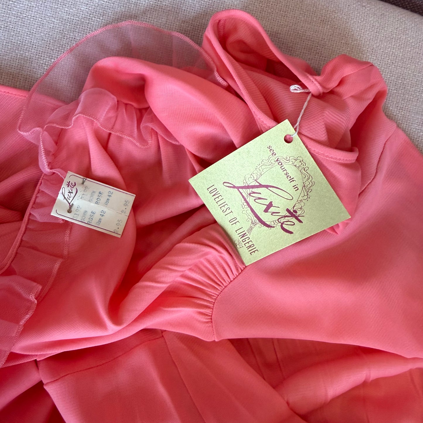 RARE 1960s Vintage Luxite Nylon Gown - New with Box, XL/2XL