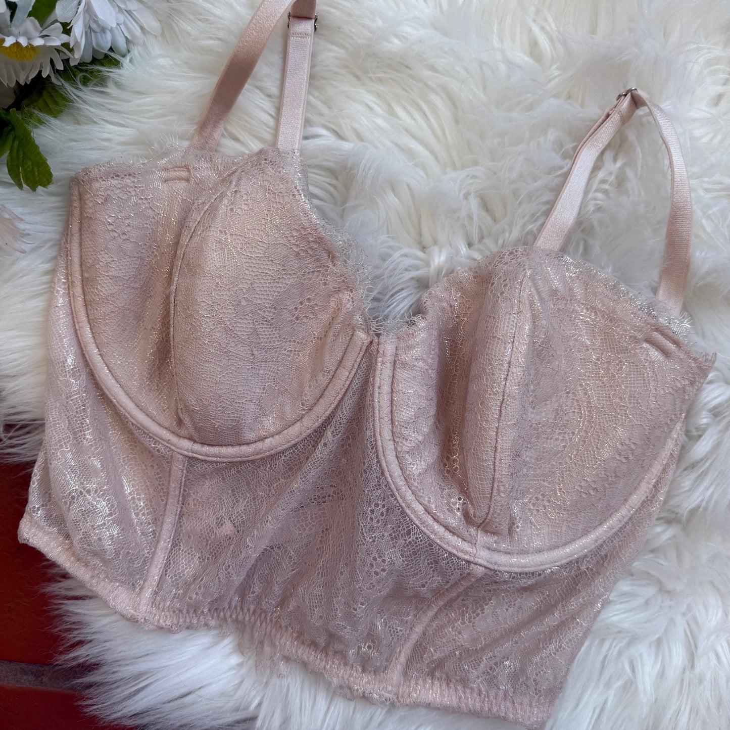 Victoria's Secret Sparkle Champagne Bustier Top - New