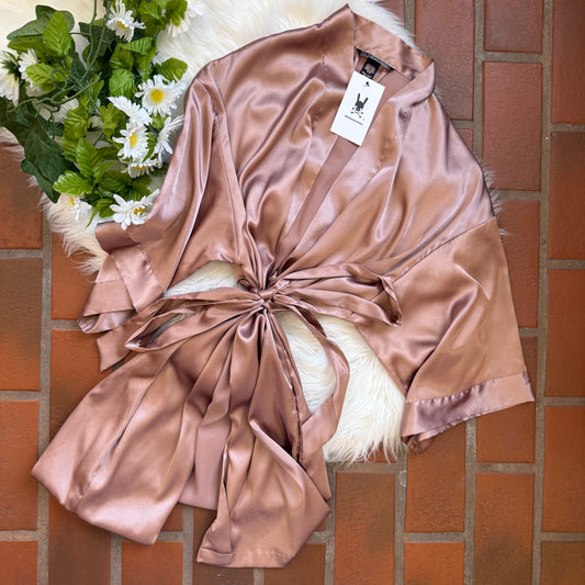 Victoria's Secret Antique Rose Satin Robe - XS/S