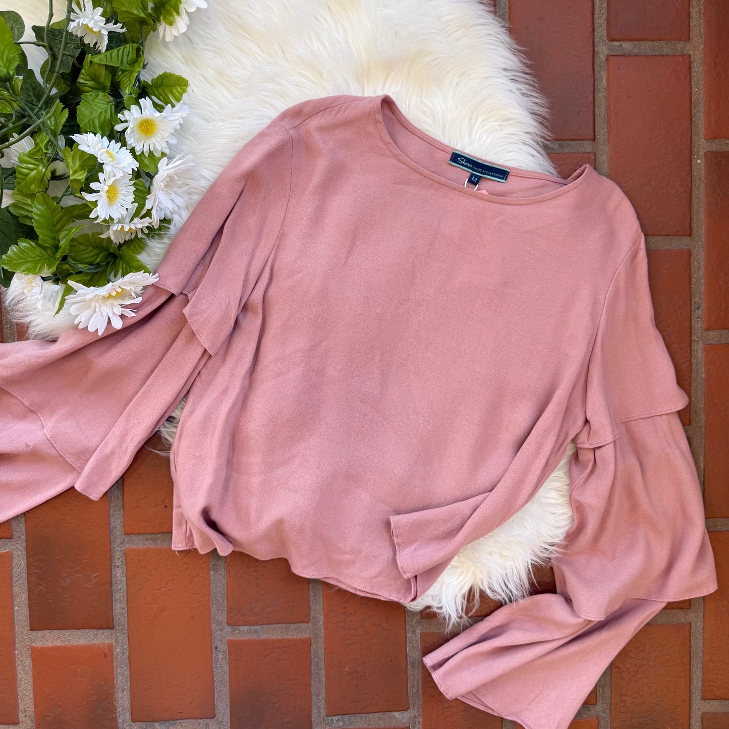 Pink Rayon Soft Flowy Blouse - New with Tags
