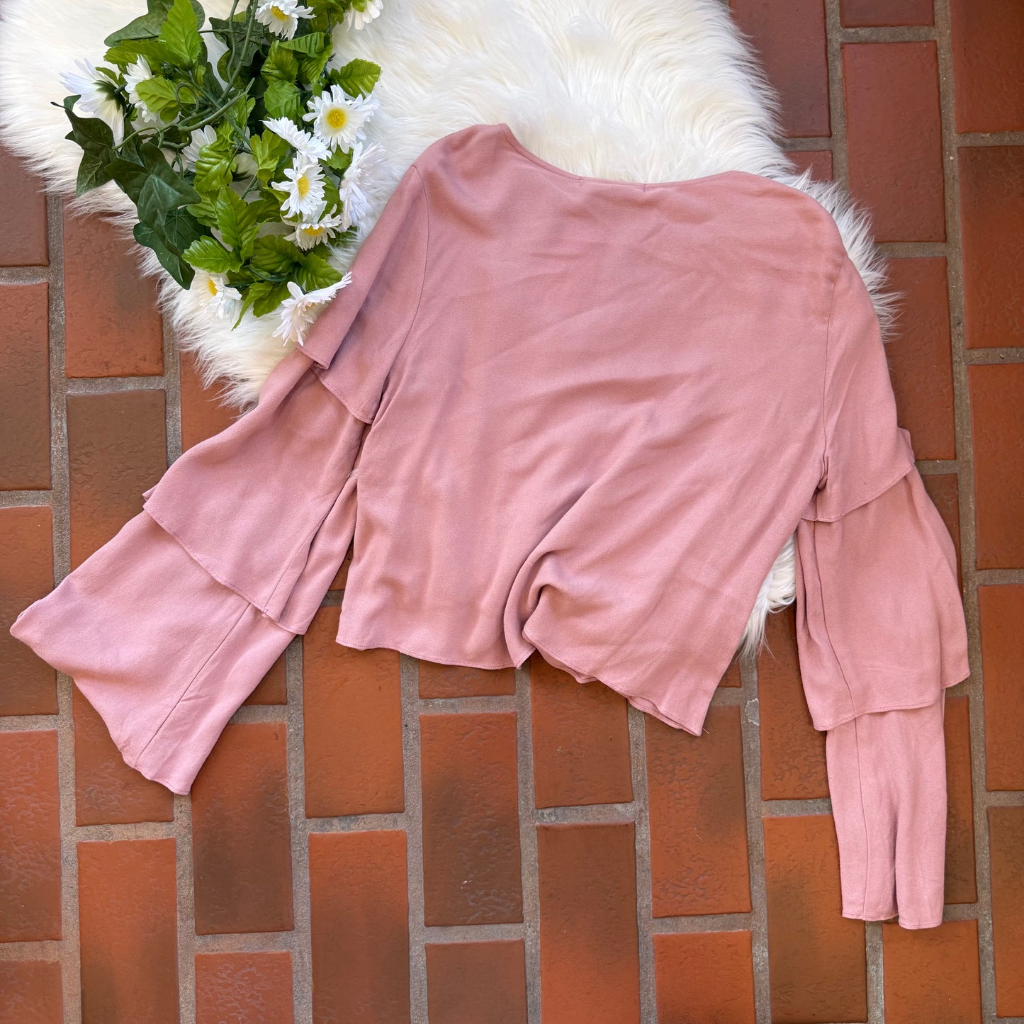 Pink Rayon Soft Flowy Blouse - New with Tags