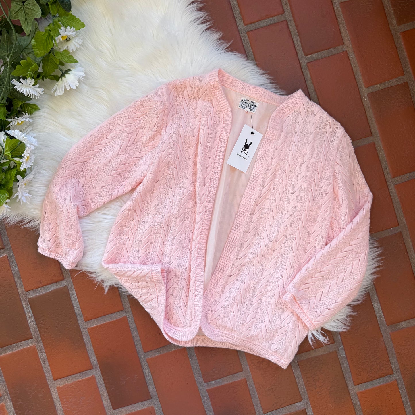 Vintage 1970s Delicate Knit Cardigan - Size XS/S
