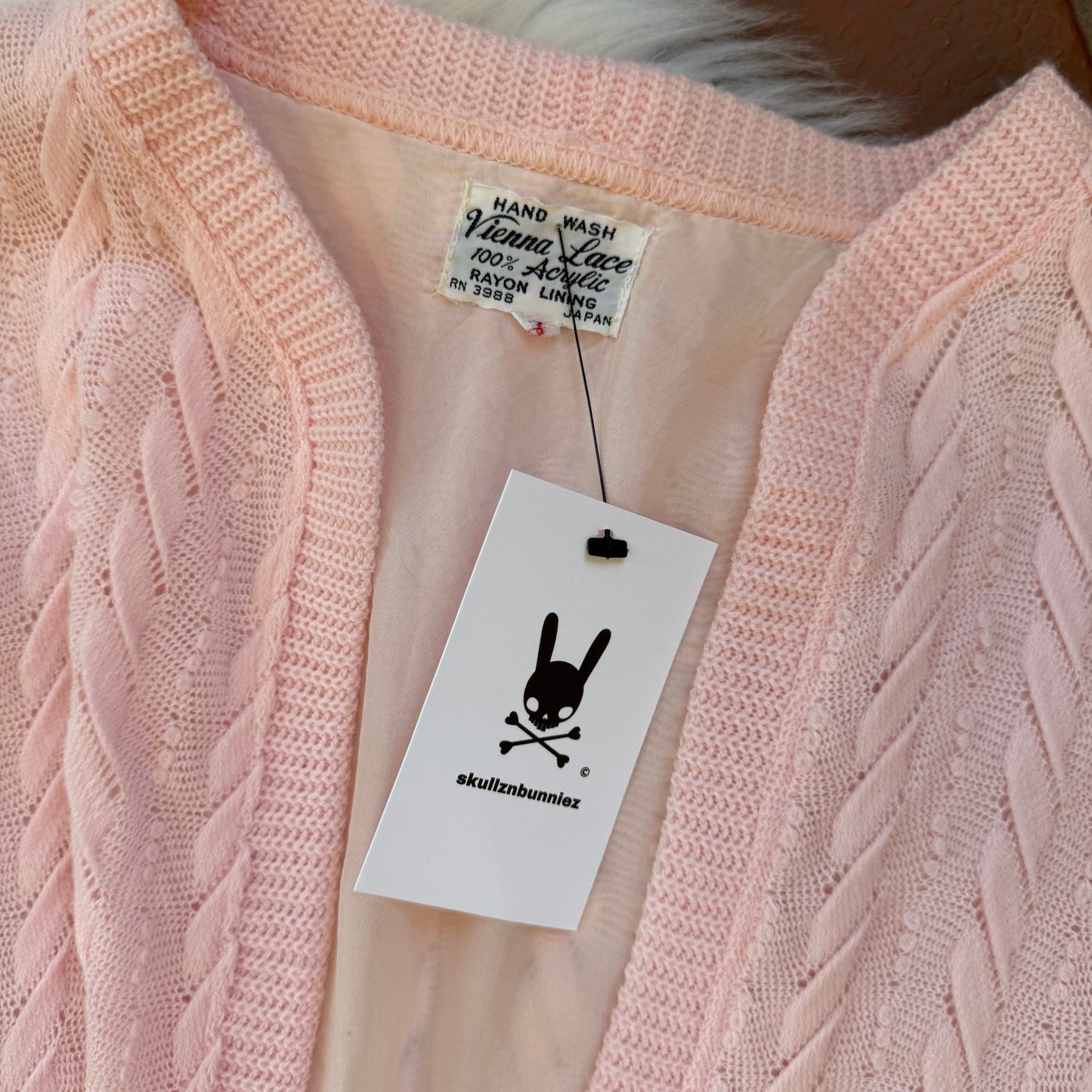 Vintage 1970s Delicate Knit Cardigan - Size XS/S