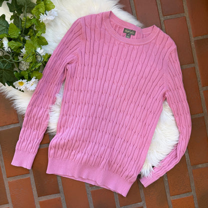 Vintage Soft Purple/Pink Cable Knit Crewneck