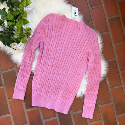 Vintage Soft Purple/Pink Cable Knit Crewneck