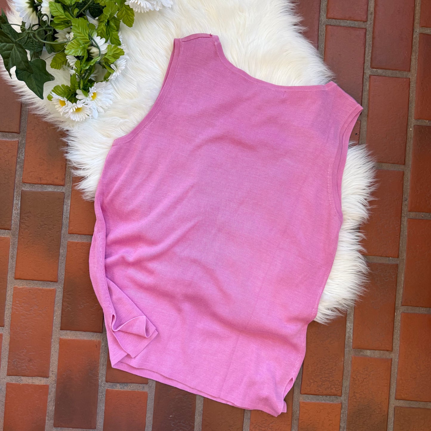 Vintage 100% Silk Beaded Tank - 1X/2X