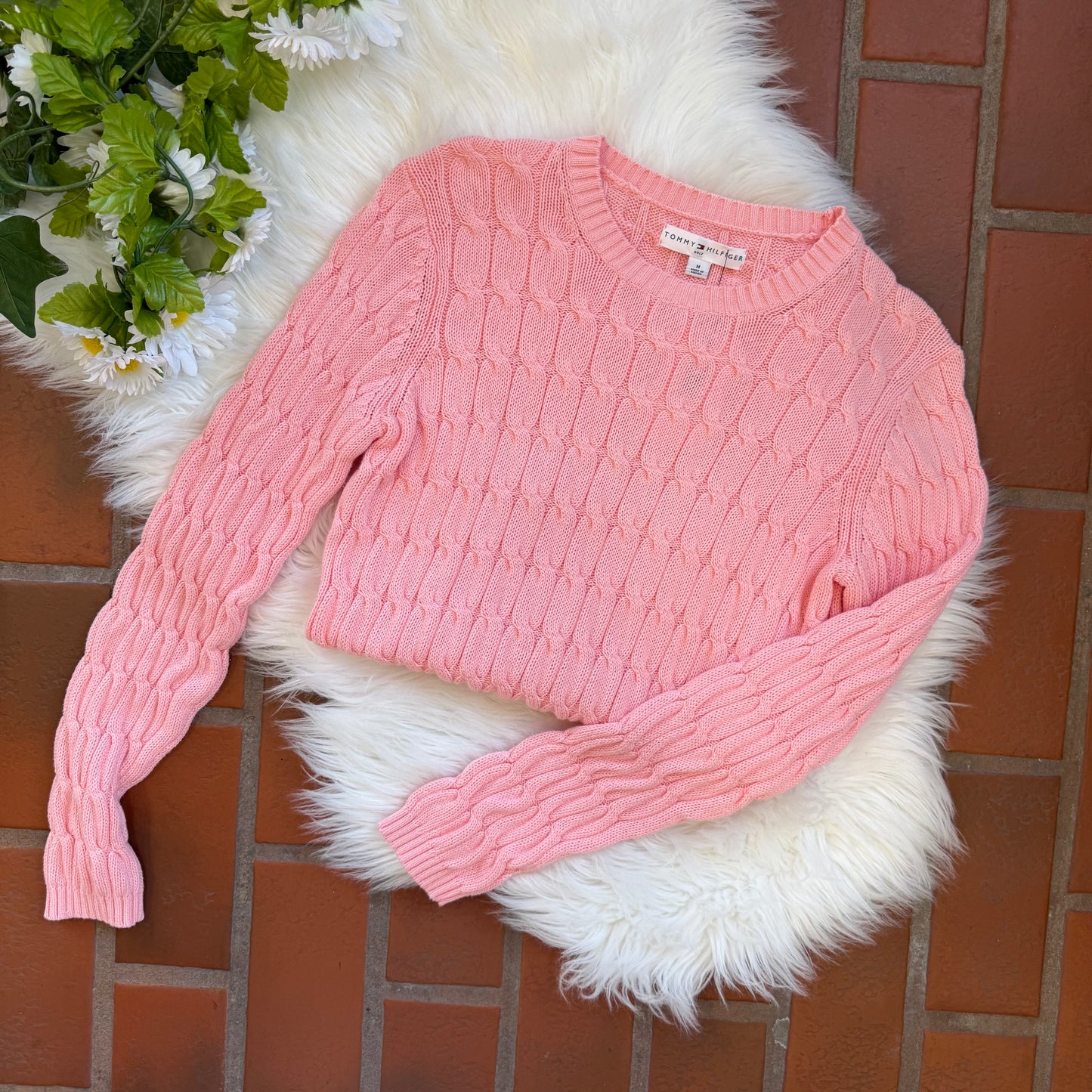 Tommy Hilfiger Vintage Cotton Cable Knit Crew