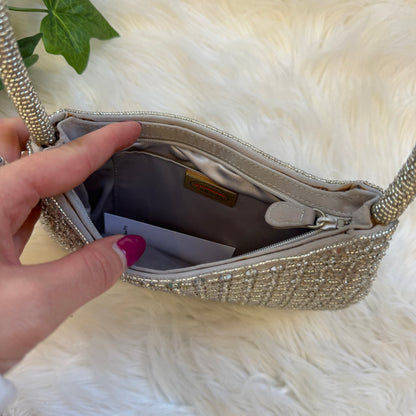 Vintage Silver Beaded Mini Bag
