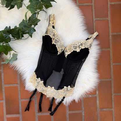 Victoria's Secret Vintage 1990s Lace Princess Bustier - Size M