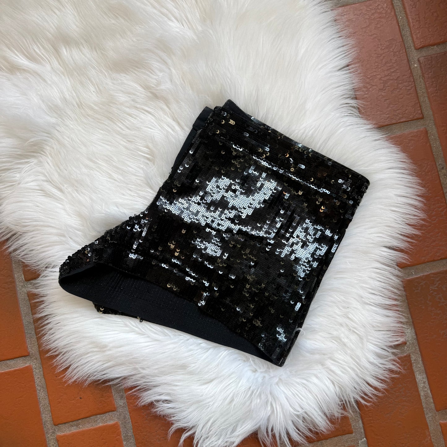 Vintage Express Sequin Low Rise Micro Shorts - M/L