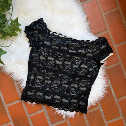 Vintage Cache Lace Off Shoulder Top - Size S/M