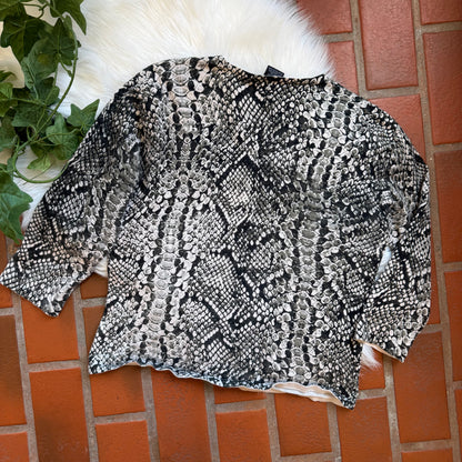 Vintage Cable & Gauge Soft Animal Print Knit Top