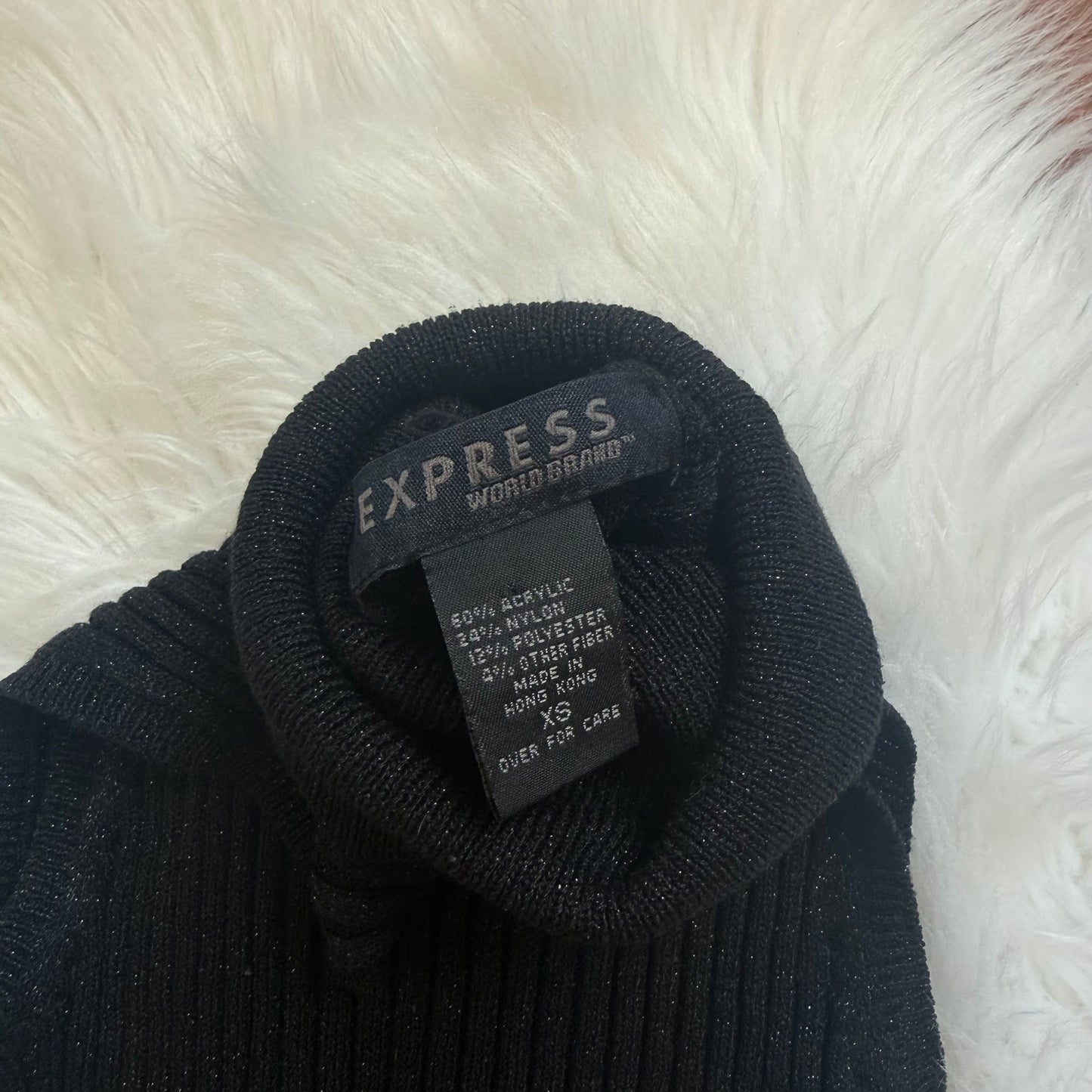 Vintage Express Sleeveless Sparkle Turtleneck - Size XS/S