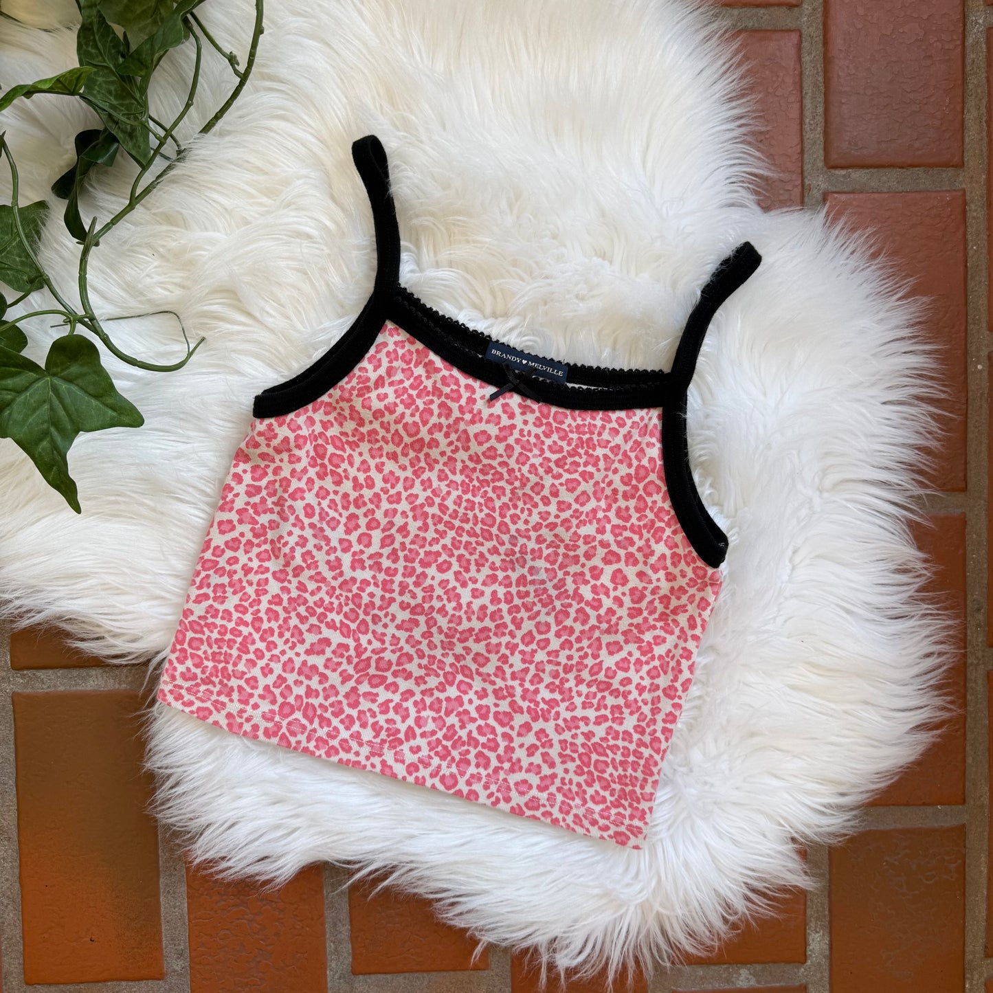 Brandy Melville Retired Pink Cheetah Tank