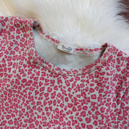 Brandy Melville Retired Pink Cheetah Crop Tee