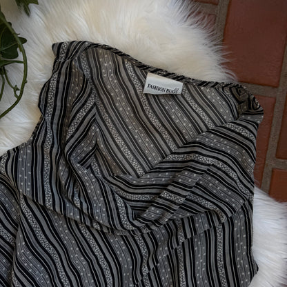 Fashion Bug Vintage Y2K Chiffon Cowl Neck Top - M-XL