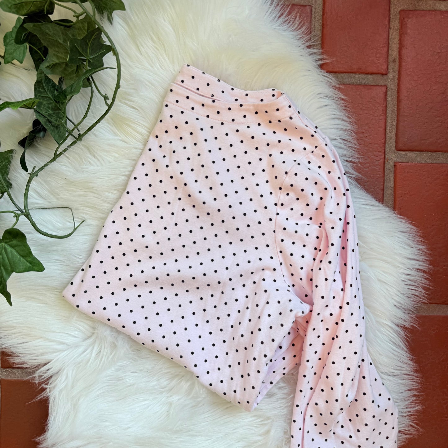Pink Polka Dot 100% Cotton Top - L/XL/XXL