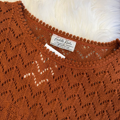Vintage 1970s Knit Short Sleeve Top