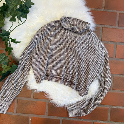 Free People Waffle Knit Crop Sweater - XS/S