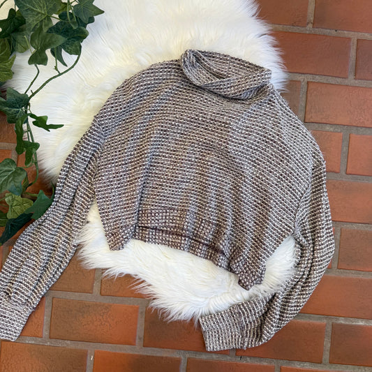 Free People Waffle Knit Crop Sweater - XS/S