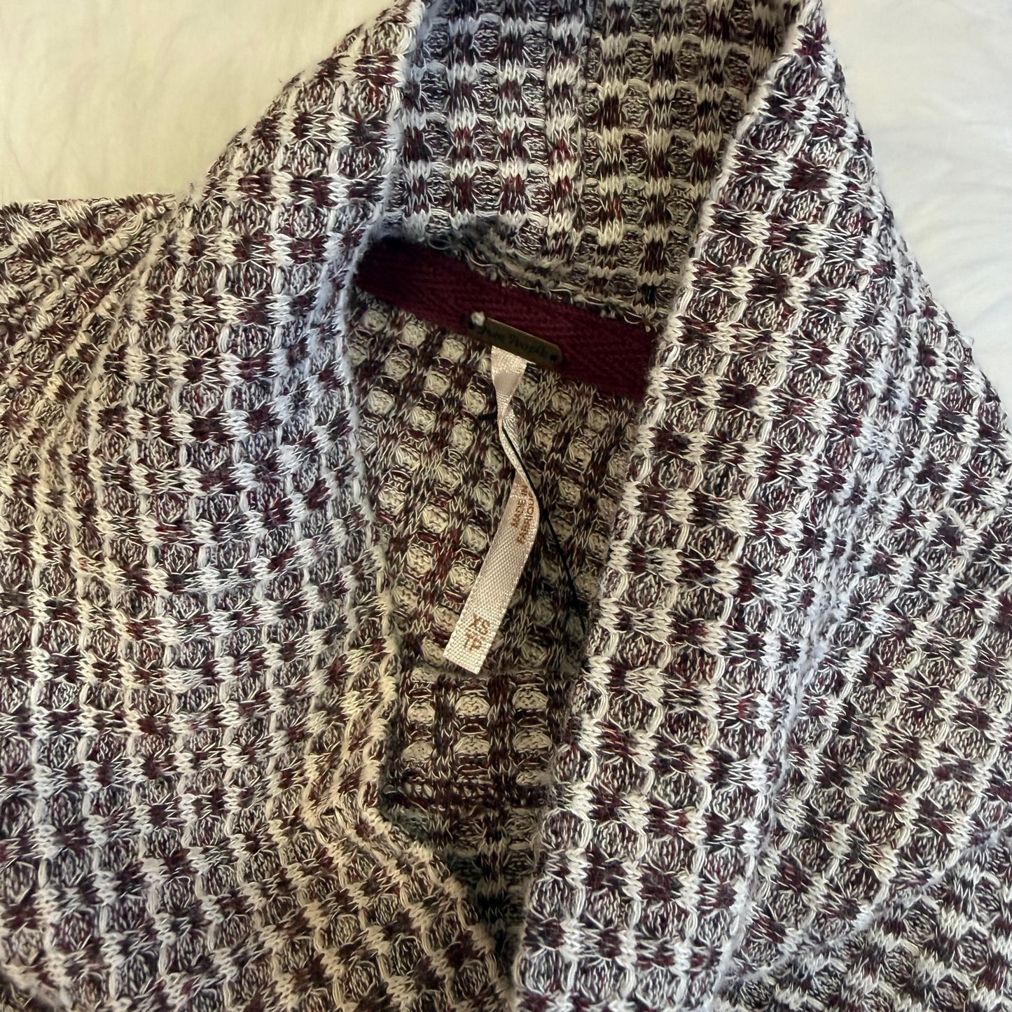Free People Waffle Knit Crop Sweater - XS/S