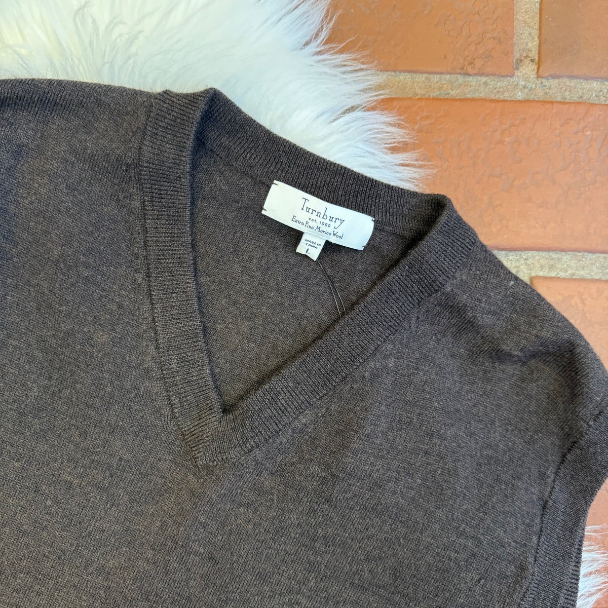 Vintage Turnbury Extra Fine Merino Wool Sweater Vest