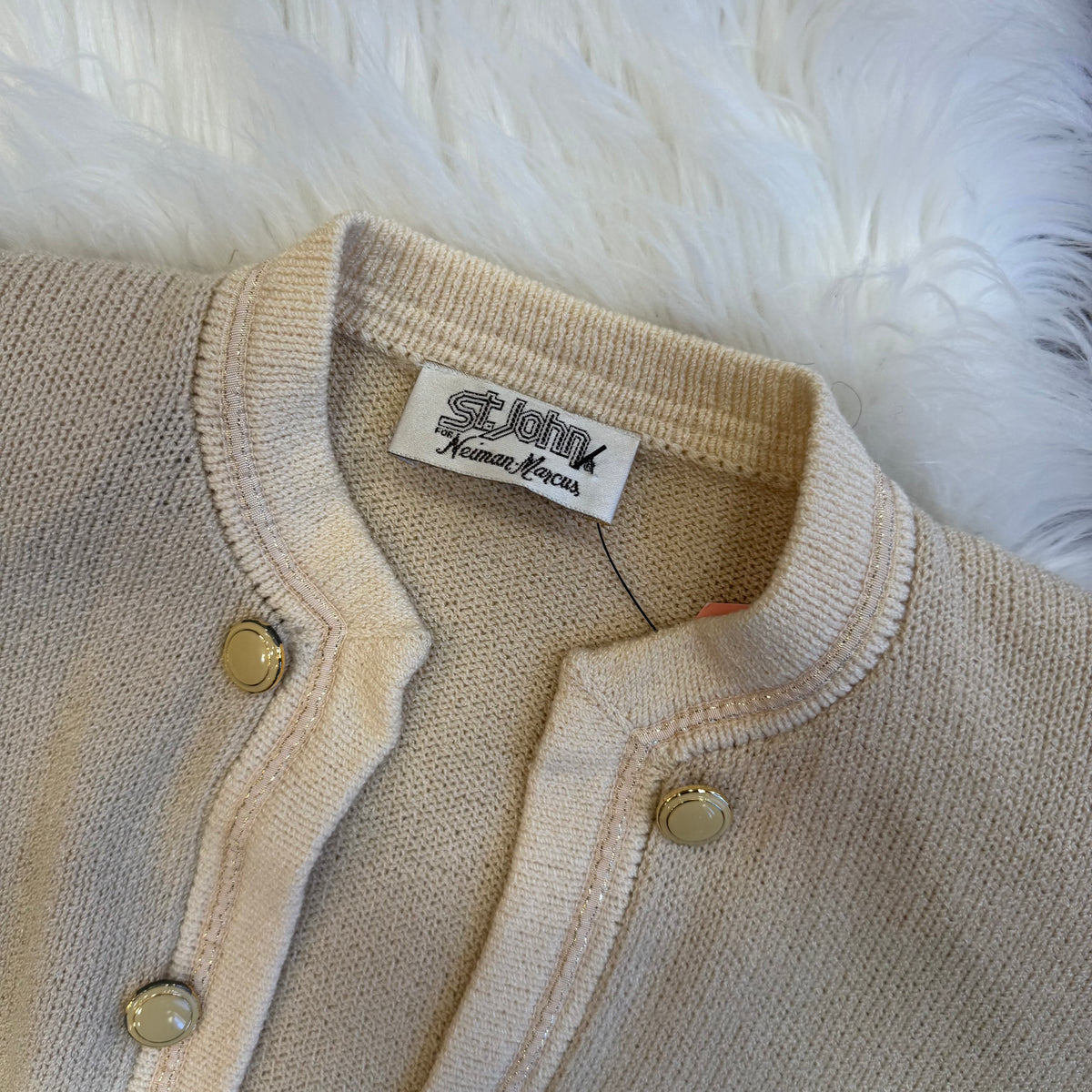 Vintage St John Knits Designer Short Sleeve Blazer/Crop Jacket - XS/S