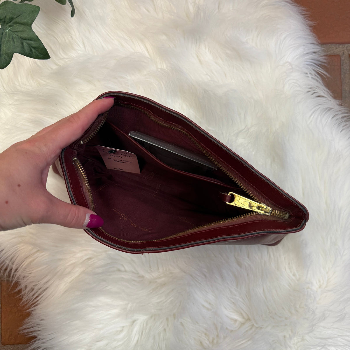 Vintage Etienne Aigner Leather Clutch/Envelope Bag