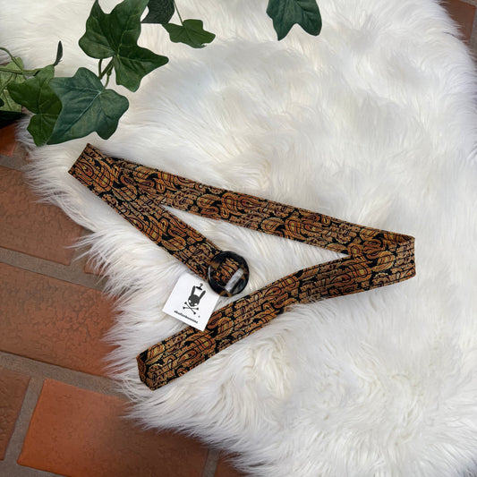 J.Crew Vintage 100% Silk Paisley Belt - New
