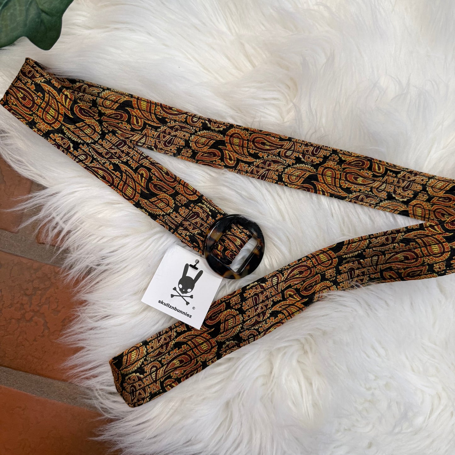 J.Crew Vintage 100% Silk Paisley Belt - New