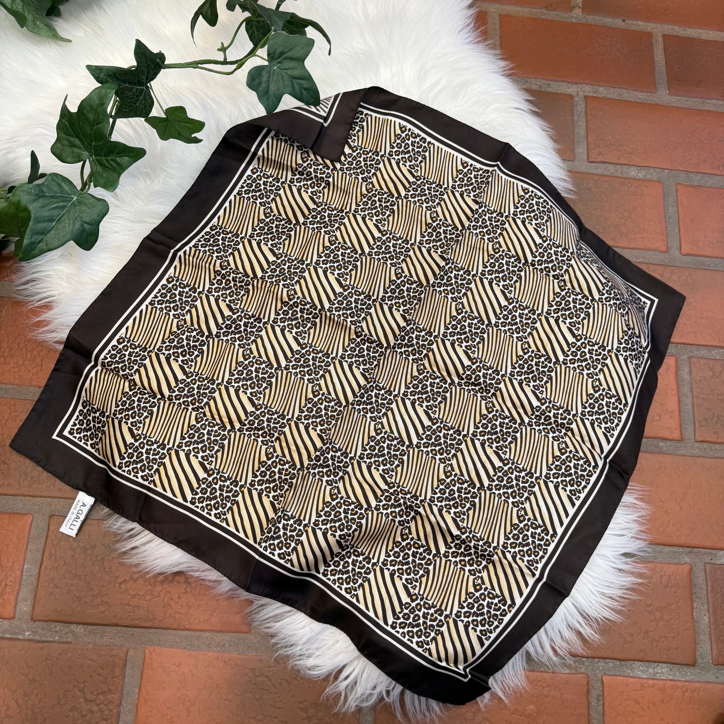 Vintage Made in Italy A.Galli Silk Scarf