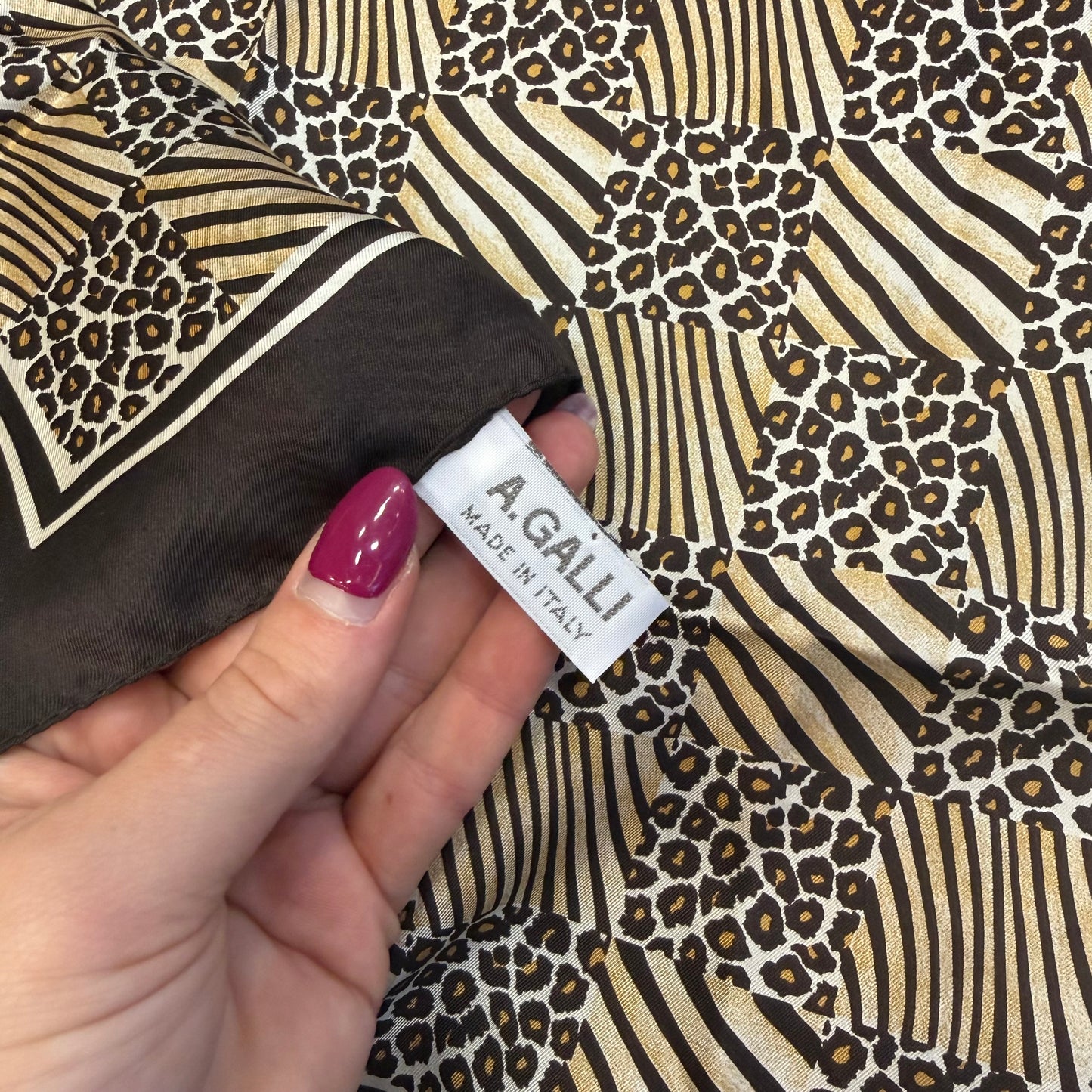 Vintage Made in Italy A.Galli Silk Scarf